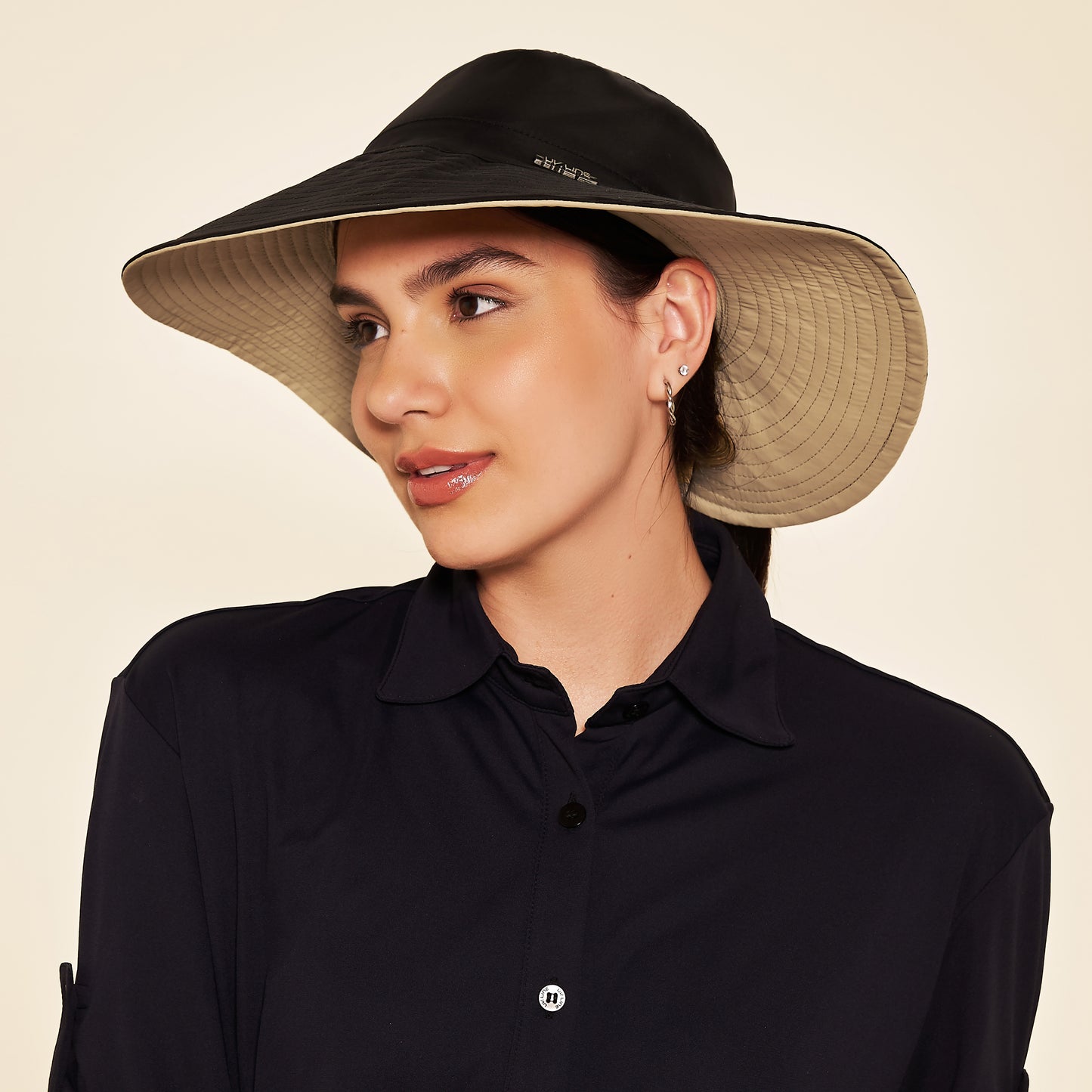 Sombrero San Diego nuevo negro/arena UV LINE