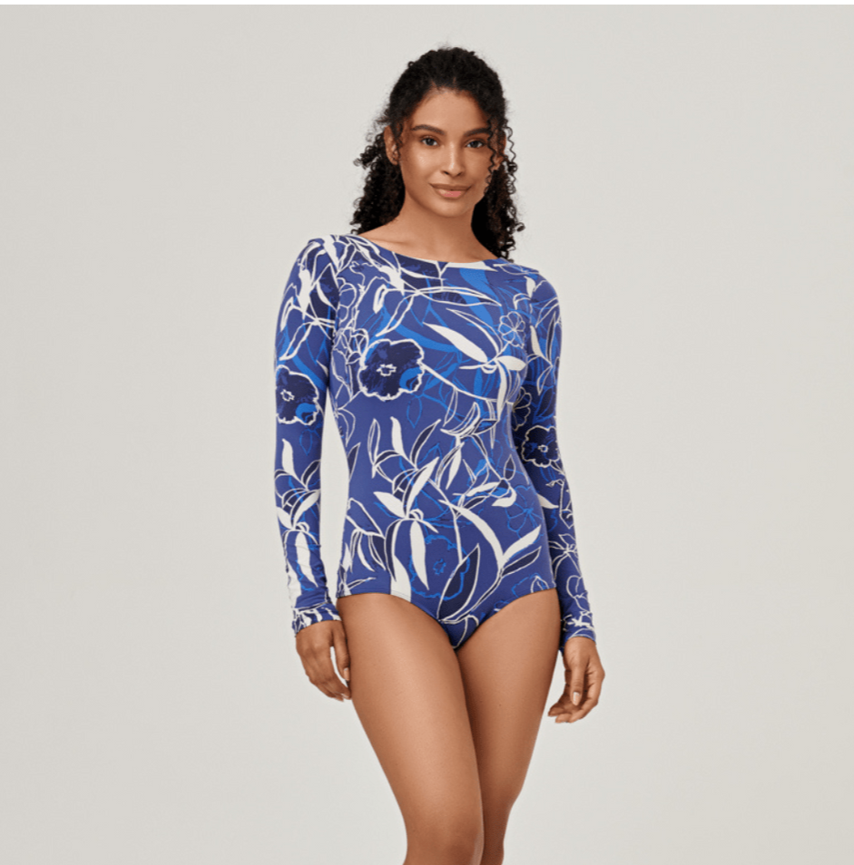 Ropa de Baño Bianca Fiori Azul