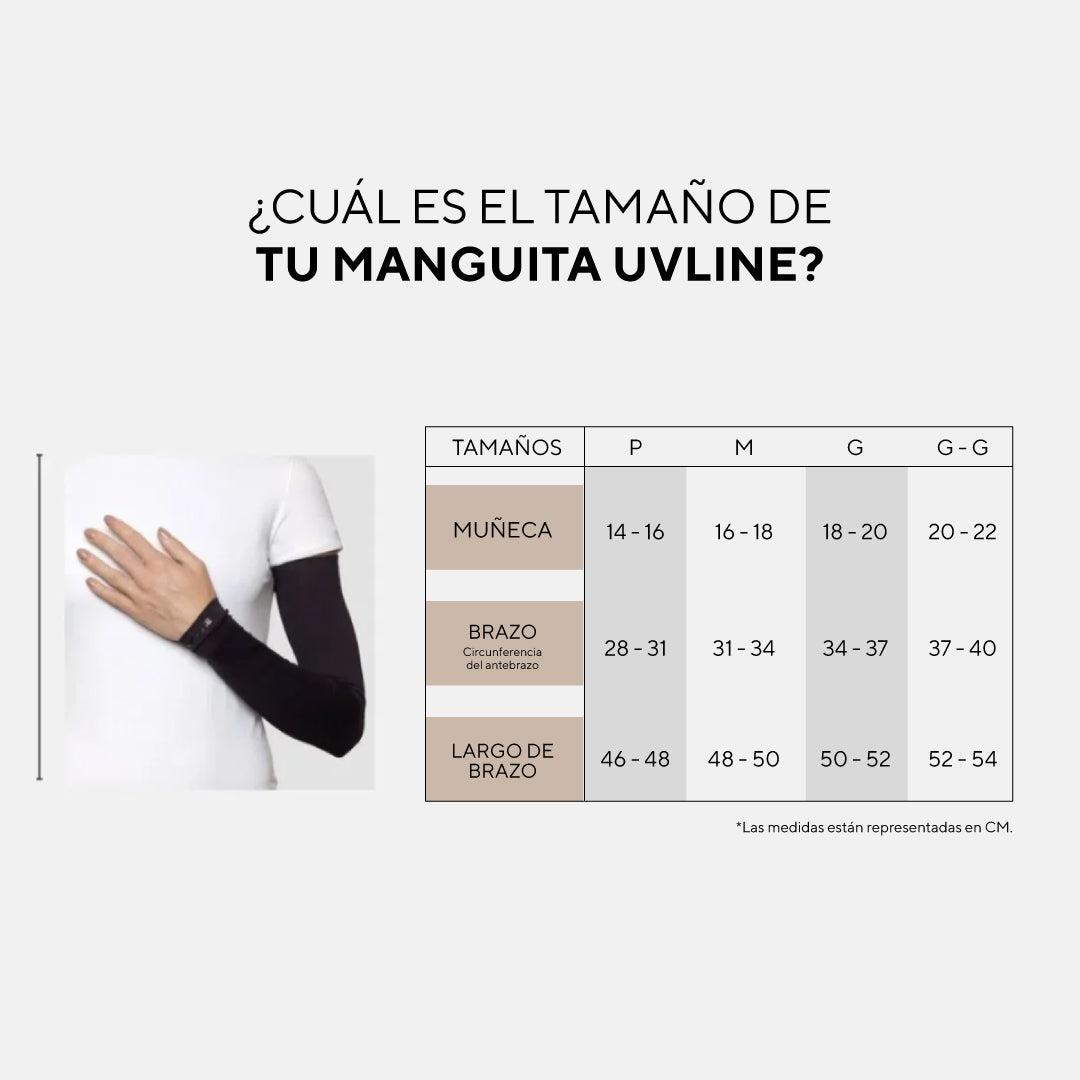 Manguita UV protección solar Negra UV LINE