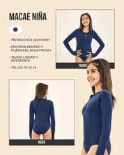 Ropa de Baño UV Infantil Macae - Marino