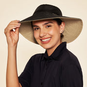 Sombrero Reversible San Diego Negro/Arena - UV LINE