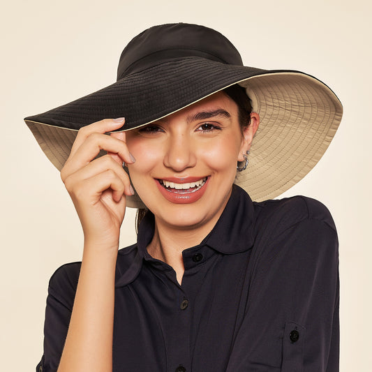 Sombrero San Diego nuevo negro/arena UV LINE
