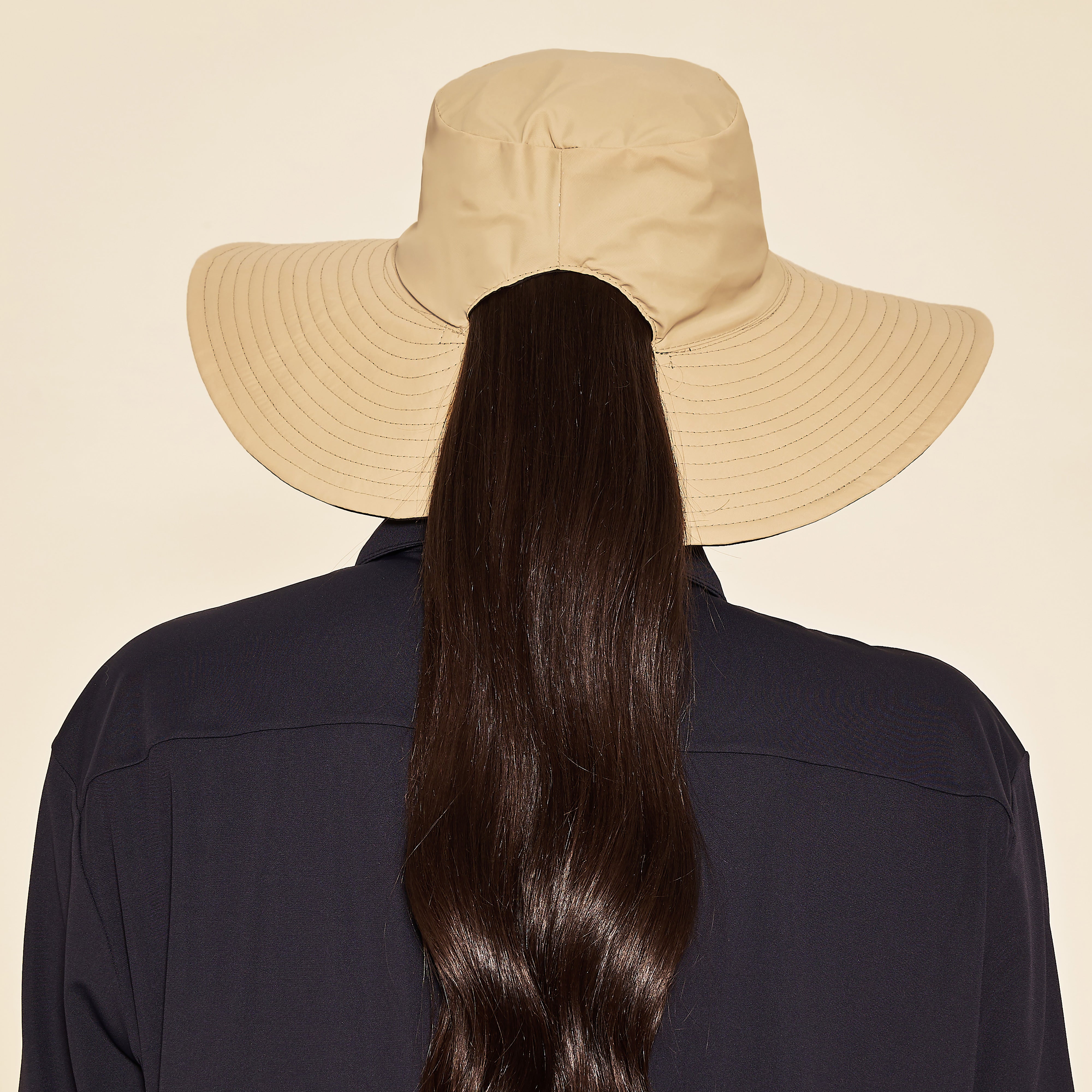 Sombrero Reversible San Diego Negro/Arena - UV LINE