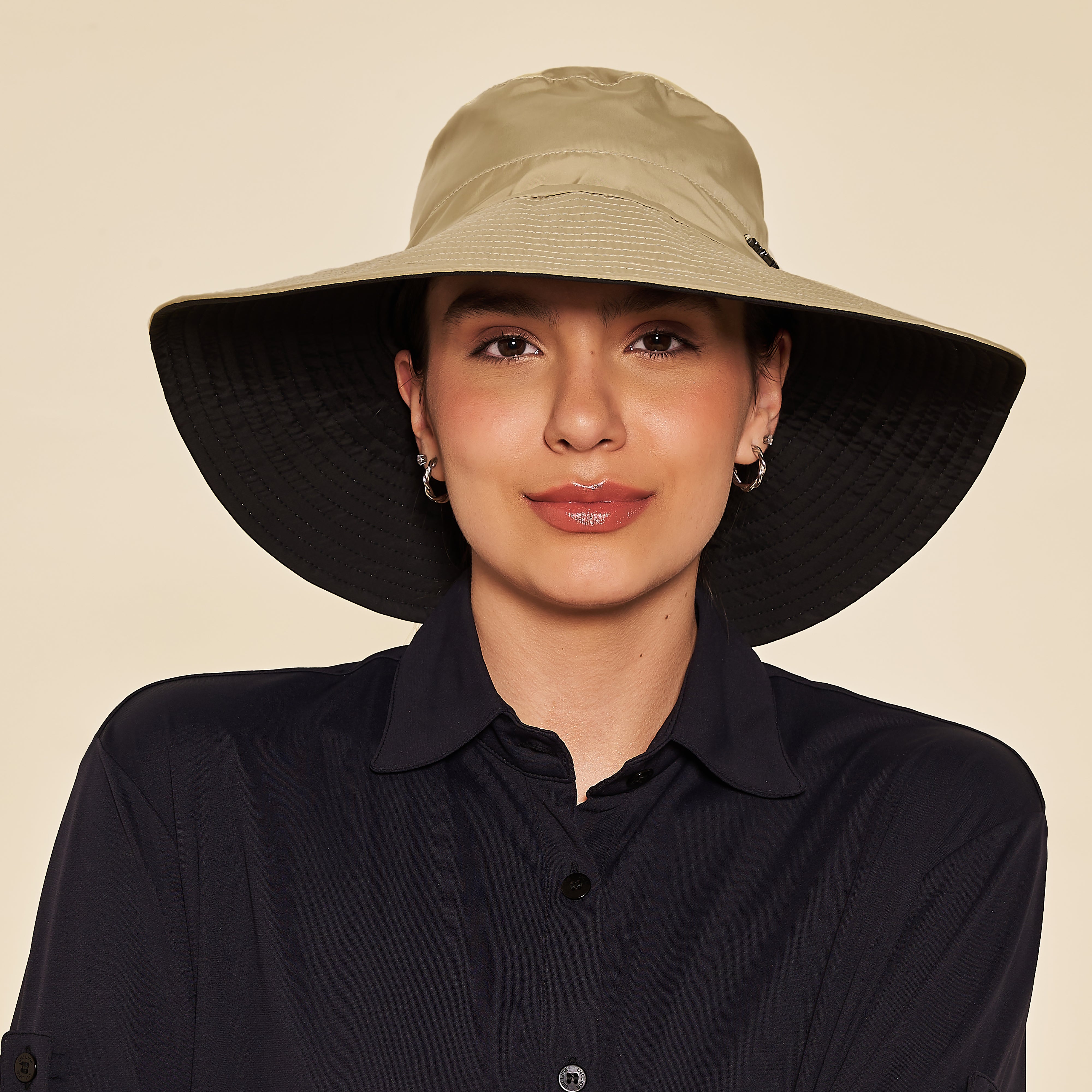 Sombrero UV con protección solar Reversible San Diego - Negro/Kaki