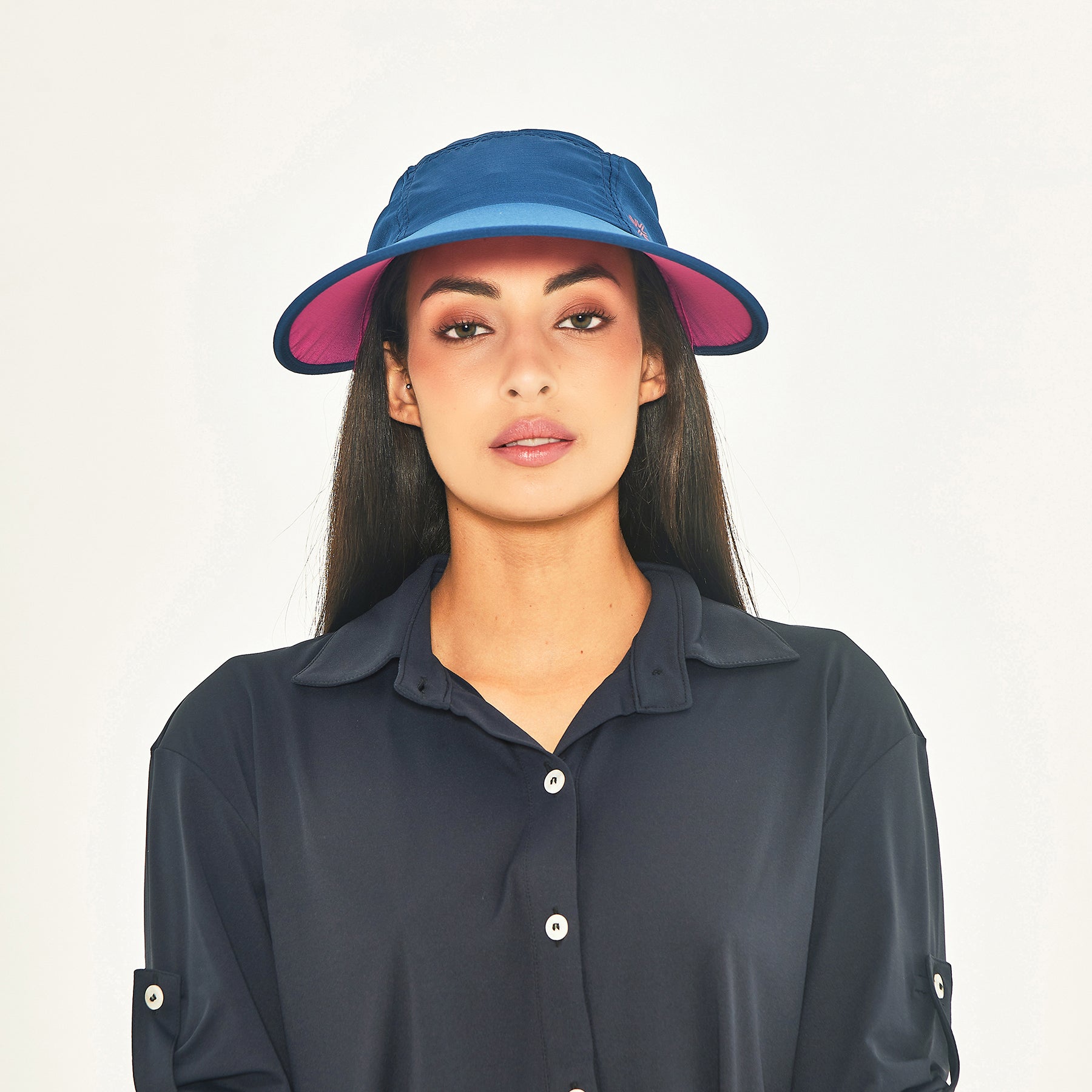 Visera UV con protección solar Capri - Marino/Fucsia