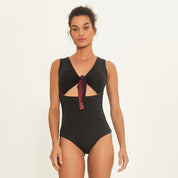 Ropa de Baño Mirela Guinda/negra UV LINE