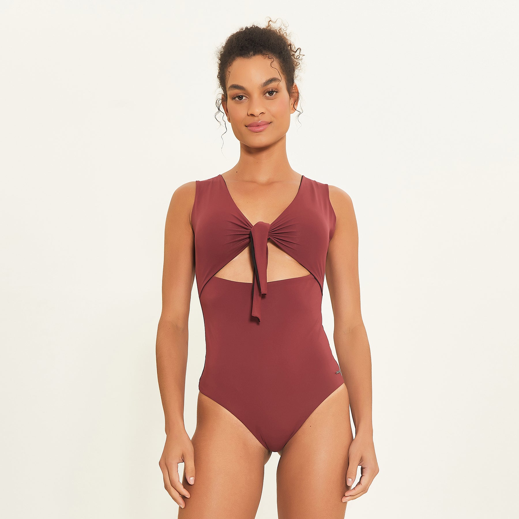 Ropa de Baño Mirela Guinda/negra UV LINE