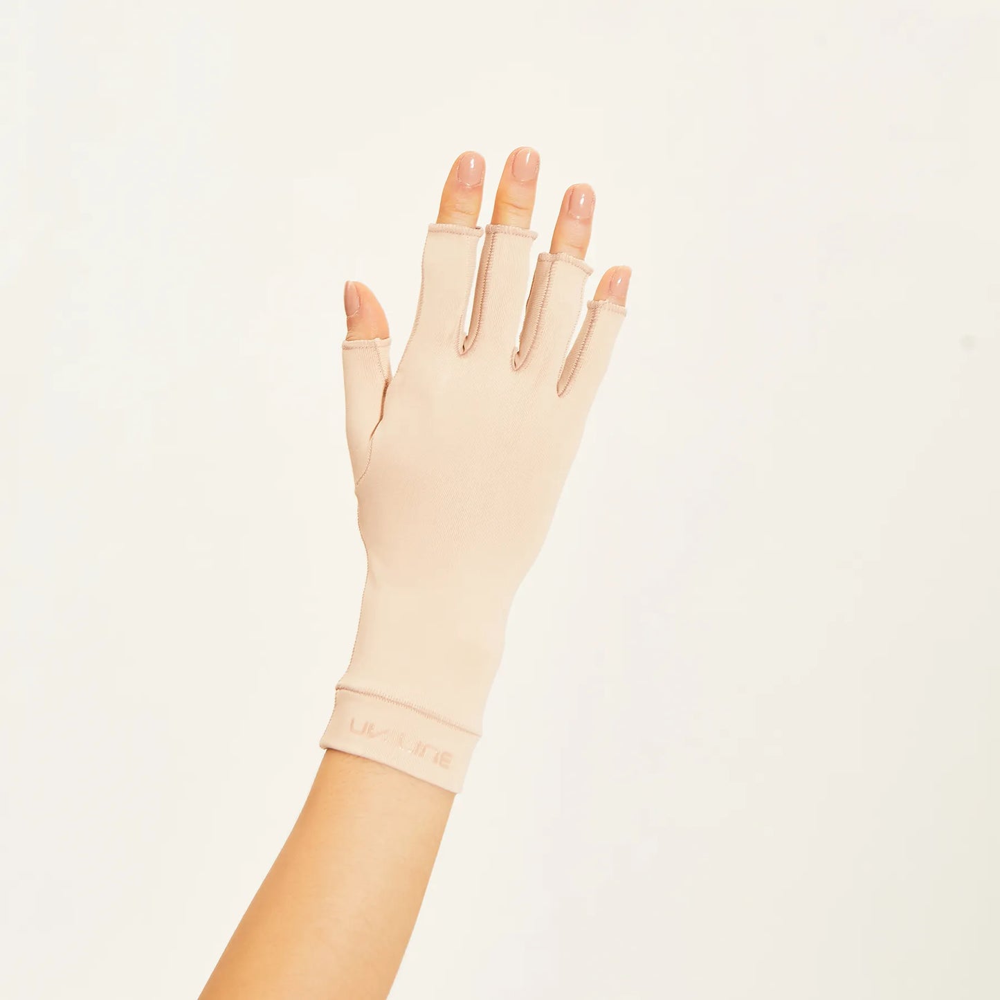 Guantes dedos largos Beige UV LINE