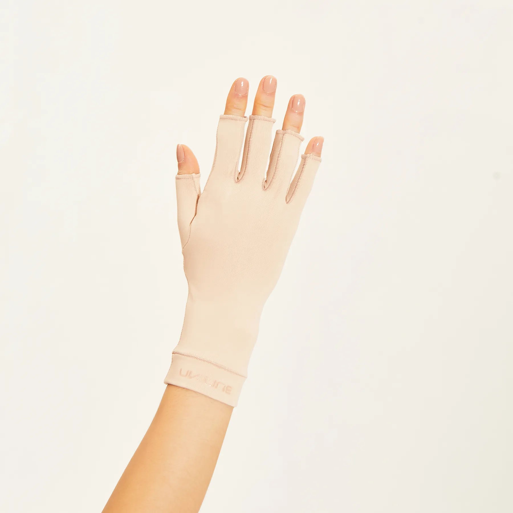 Guantes UV dedos largos con protección solar - Beige