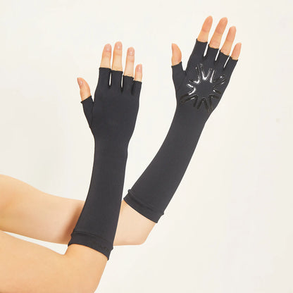 Guantes largos negro con protección solar UV LINE