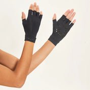 Guantes UV cortos con protección solar - Negro