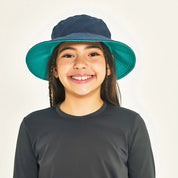 Sombrero UV Infantil con protección solar California - Marino/verde agua