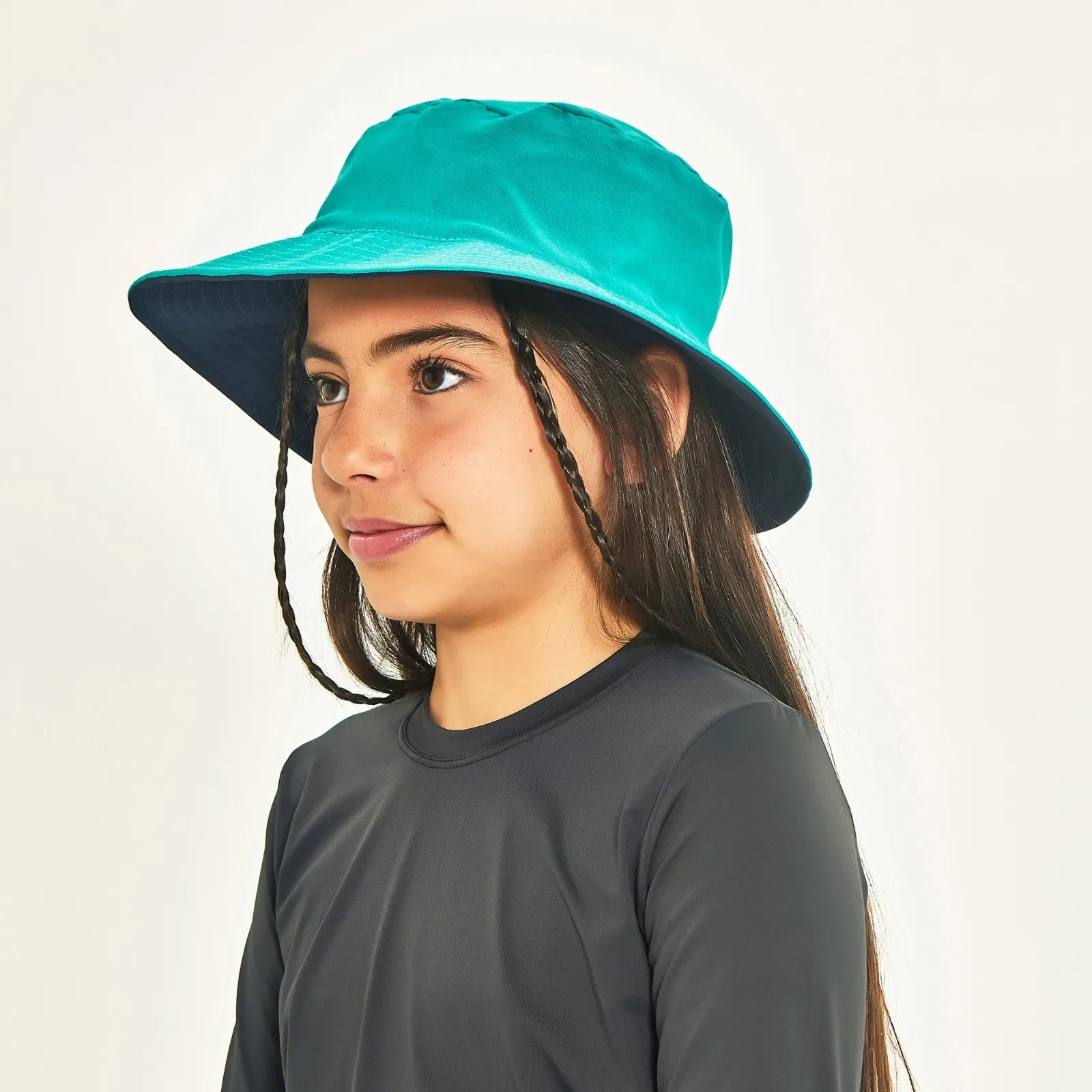 Sombrero UV Infantil con protección solar California - Marino/verde agua