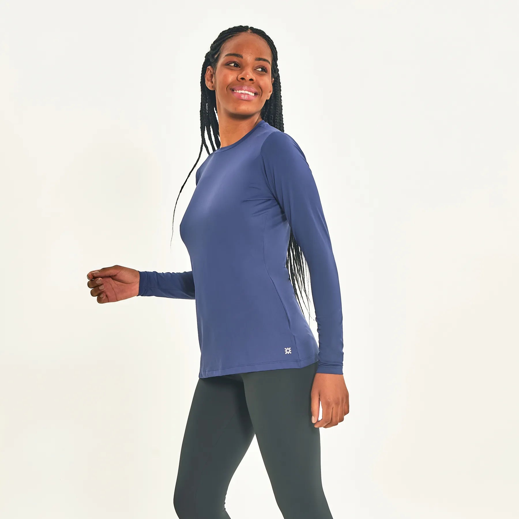 Camiseta UV femenina con protección solar Uvpro - Marino