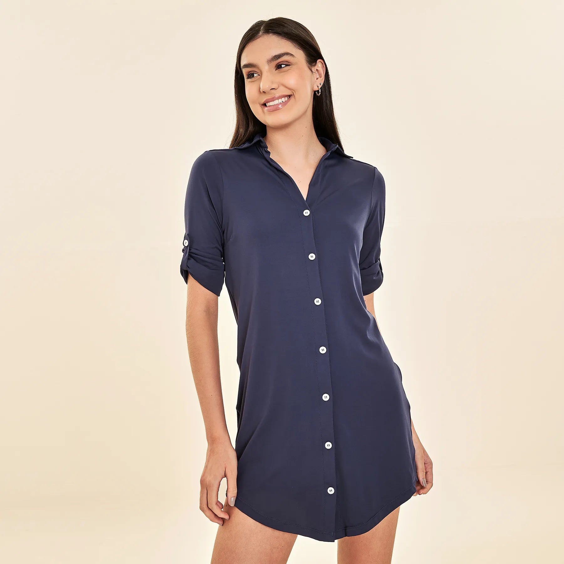 Camisa UV Femenina con protección solar Copenhagen - Marino