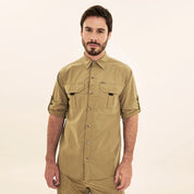 Camisa UV Masculina con protección solar Tenerife - Ocre