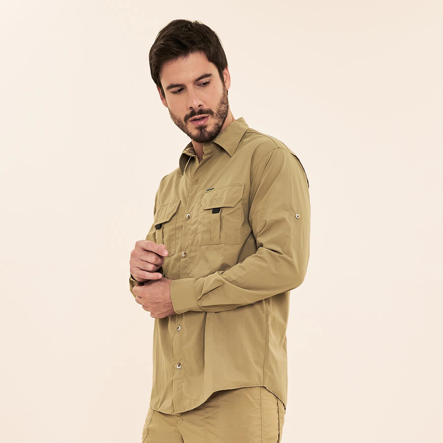 Camisa UV Masculina con protección solar Tenerife - Ocre