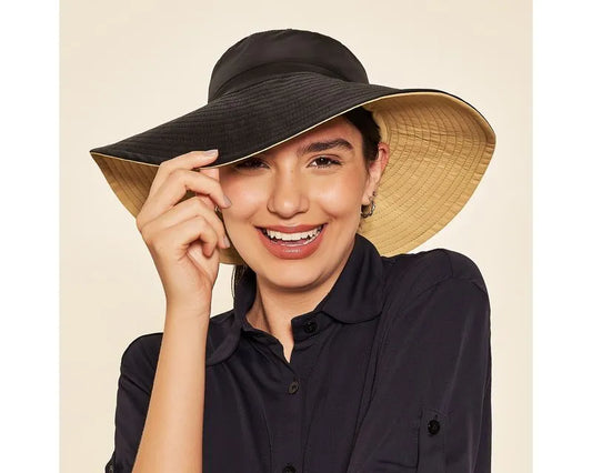 Sombrero San Diego nuevo negro/arena UV LINE