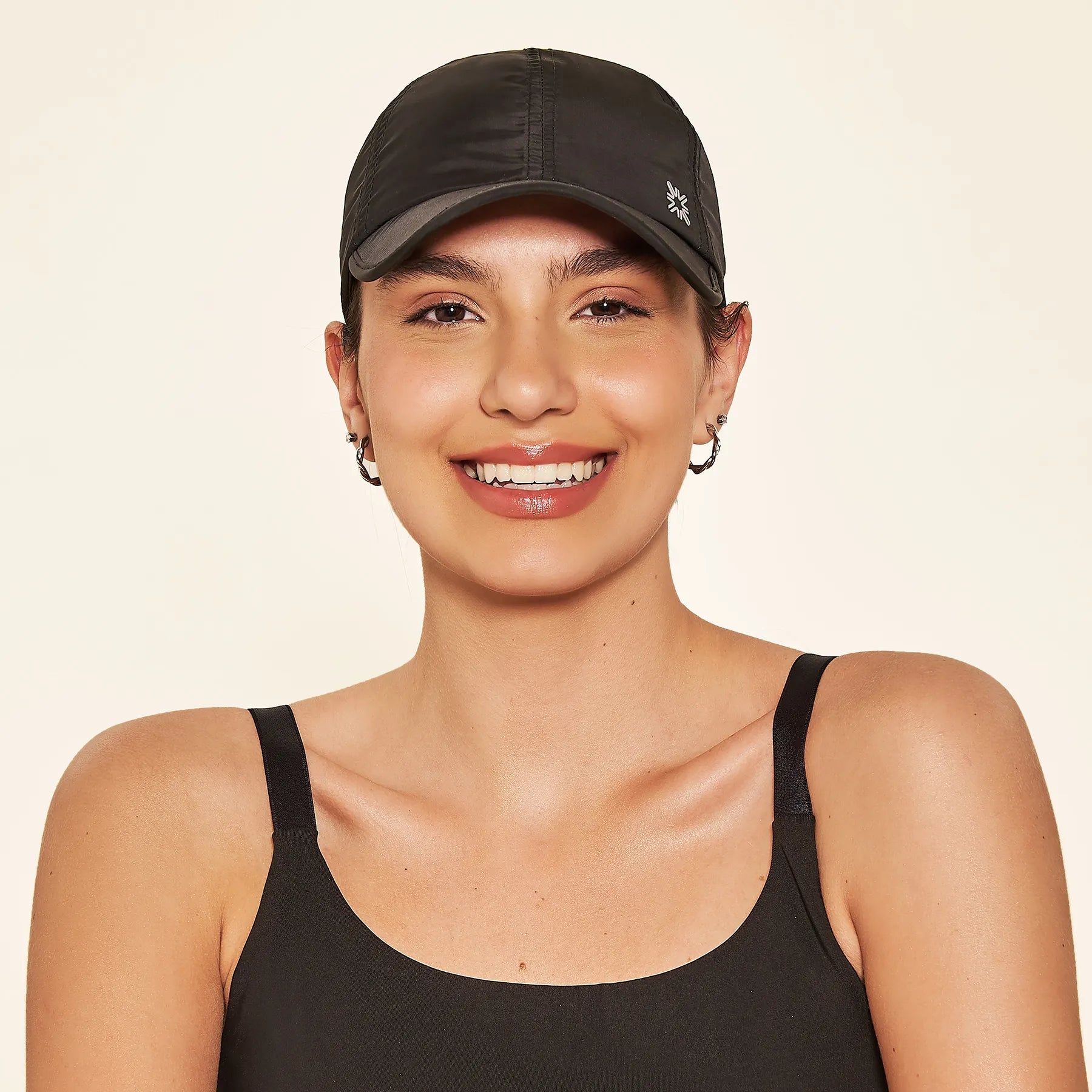 Gorra UV con protección solar Beach Tennis - Negro