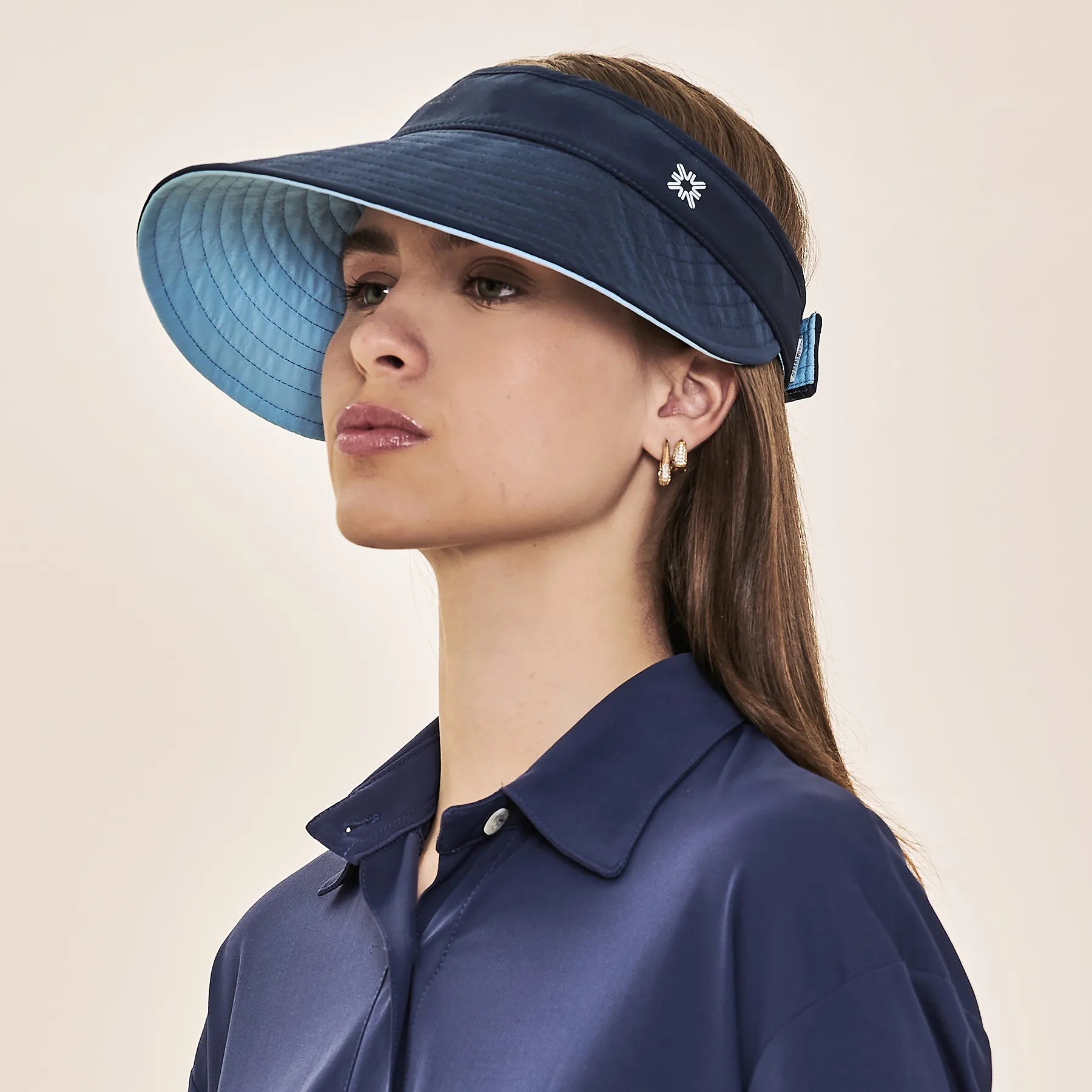 Visera UV con protección solar Bali reversible - Marino/Celeste