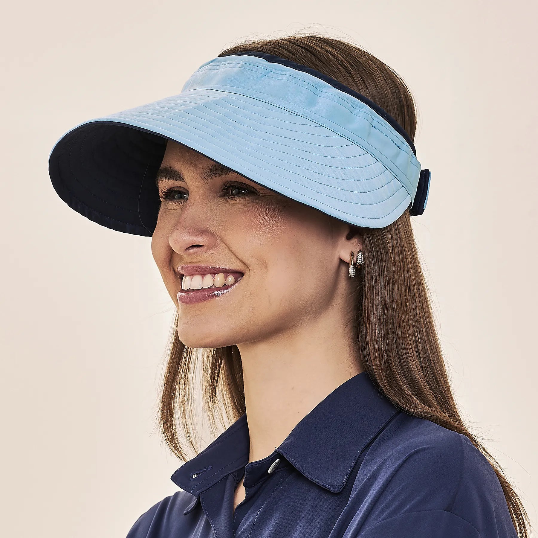 Visera UV con protección solar Bali reversible - Marino/Celeste
