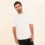 Camiseta UV Masculina con protección solar Uvpro - Blanco