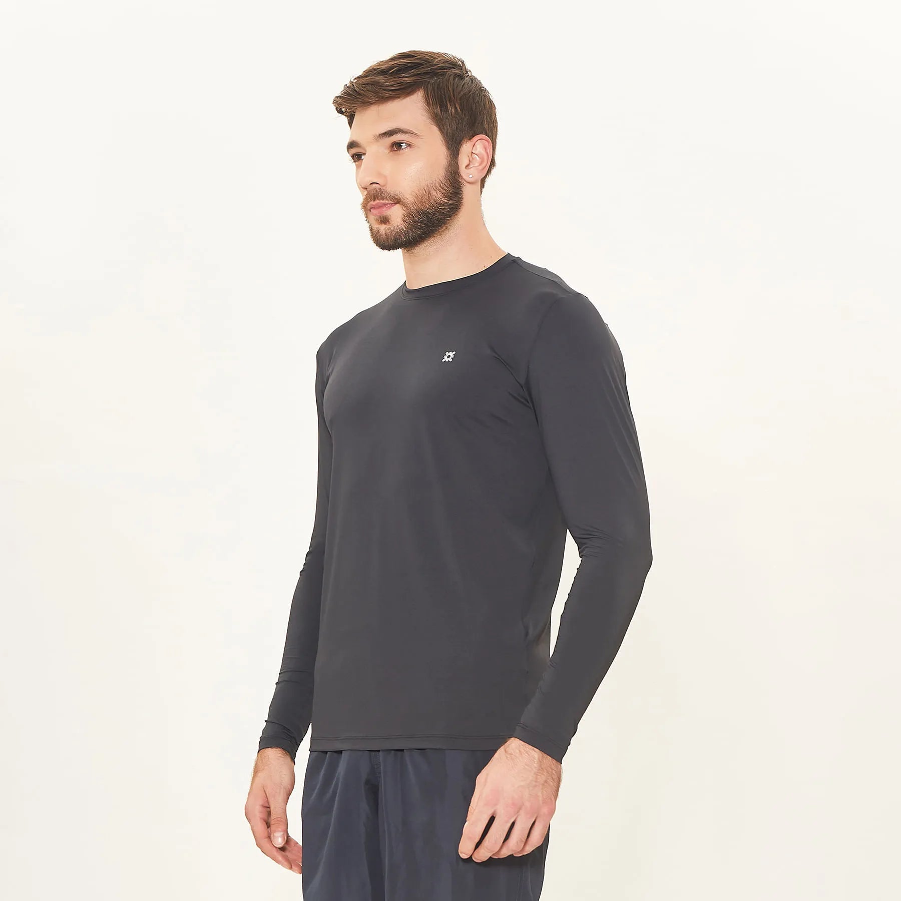 Camiseta UV Masculina con protección solar Uvpro - Negro