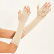 Guantes UV Largos con protección solar - Chocolate