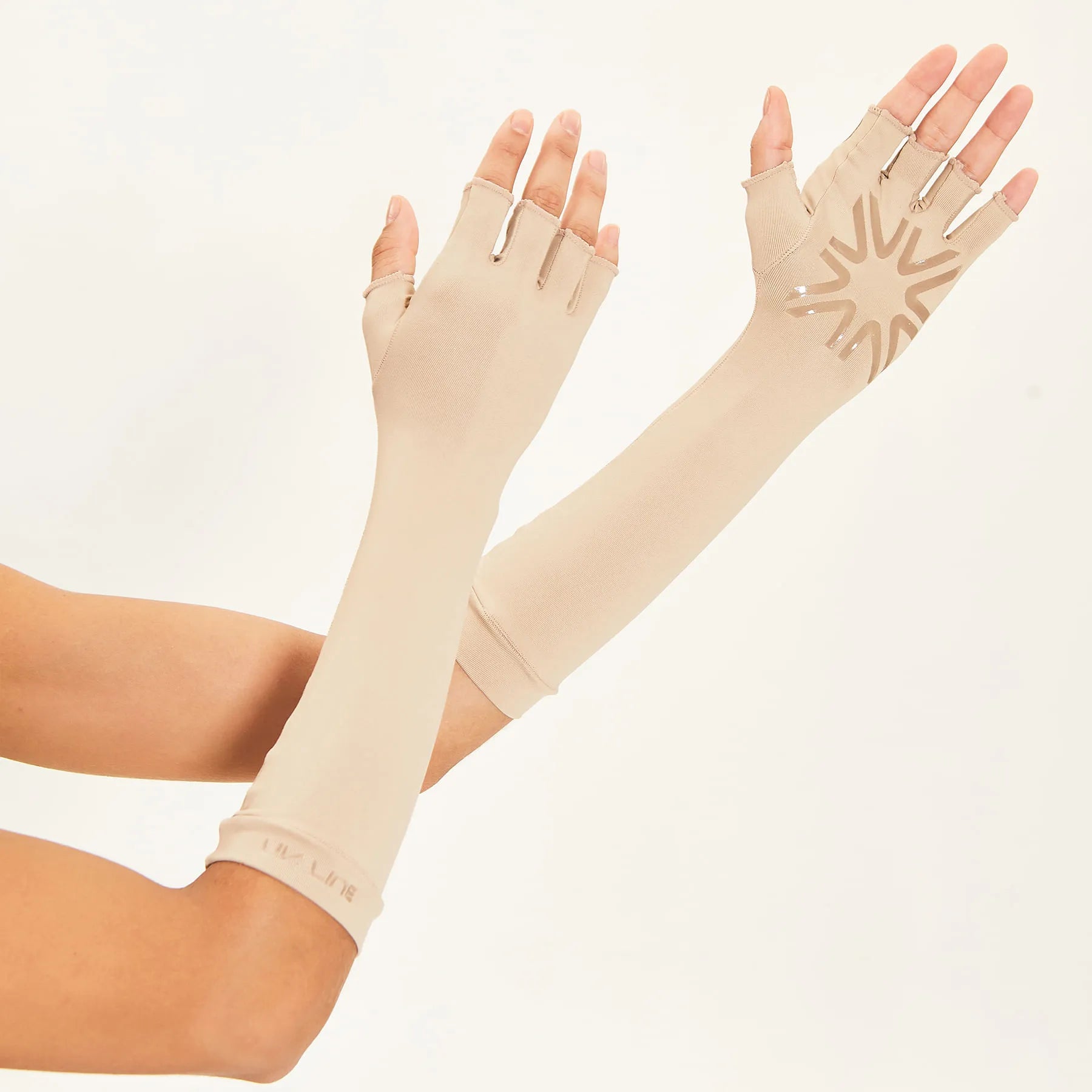 Guantes UV Largos con protección solar - Chocolate