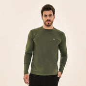 Camiseta UV Masculina con protección solar Uvpro - Verde Militar