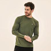 Camiseta UV Masculina con protección solar Uvpro - Verde Militar