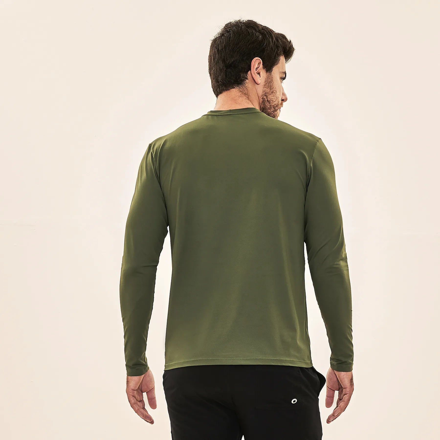 Camiseta UV Masculina con protección solar Uvpro - Verde Militar