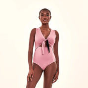 Ropa de Baño UV Mirela Reversible - Malva/negro