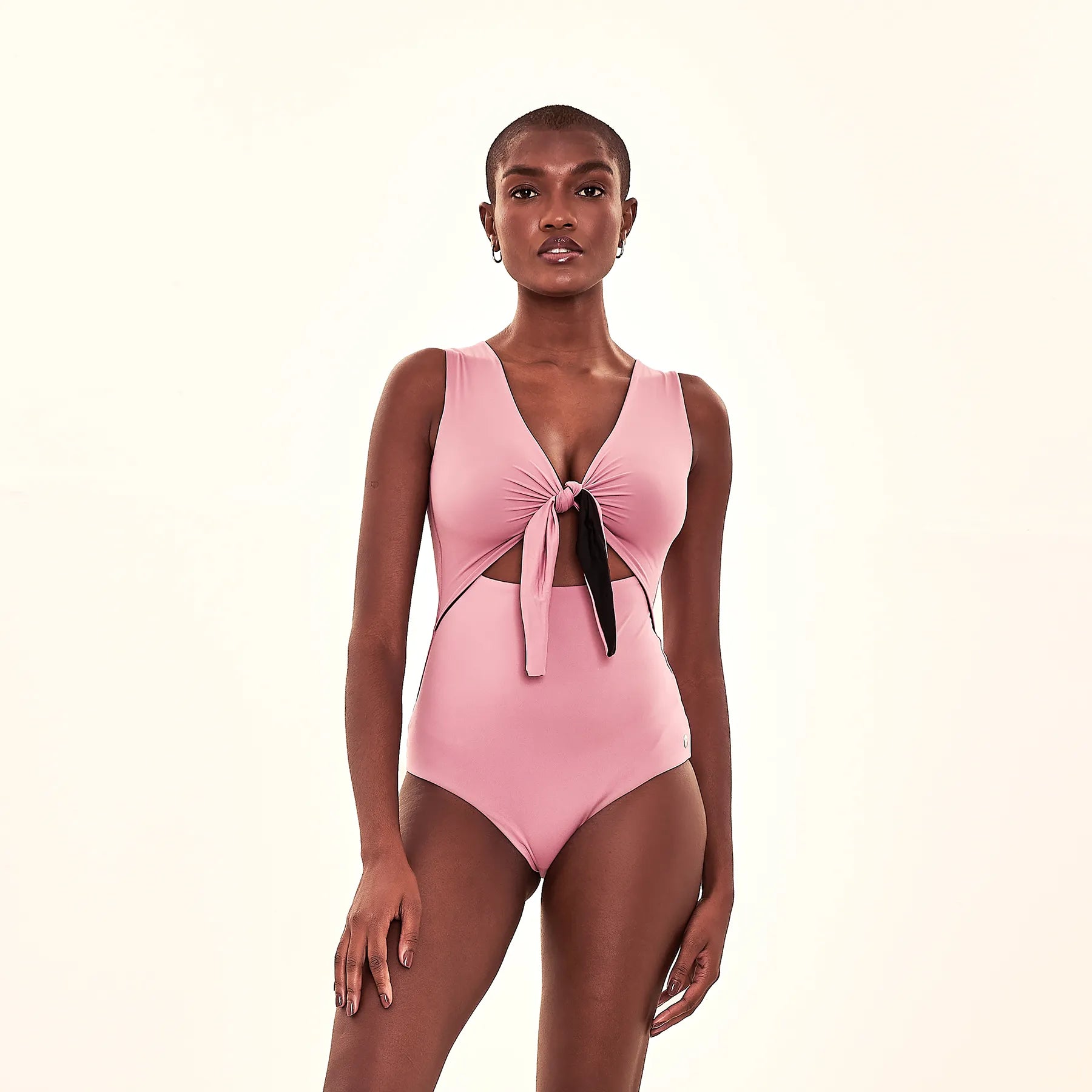 Ropa de Baño UV Mirela Reversible - Malva/negro