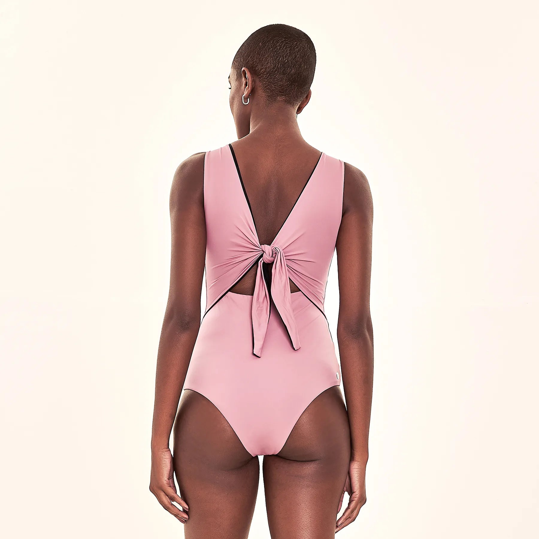 Ropa de Baño UV Mirela Reversible - Malva/negro