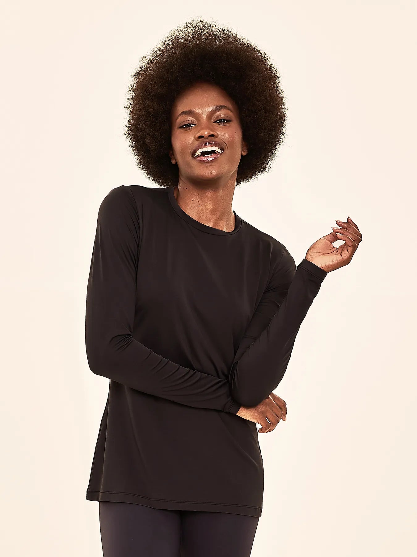 Camiseta UV femenina con protección solar Uvpro - Negro