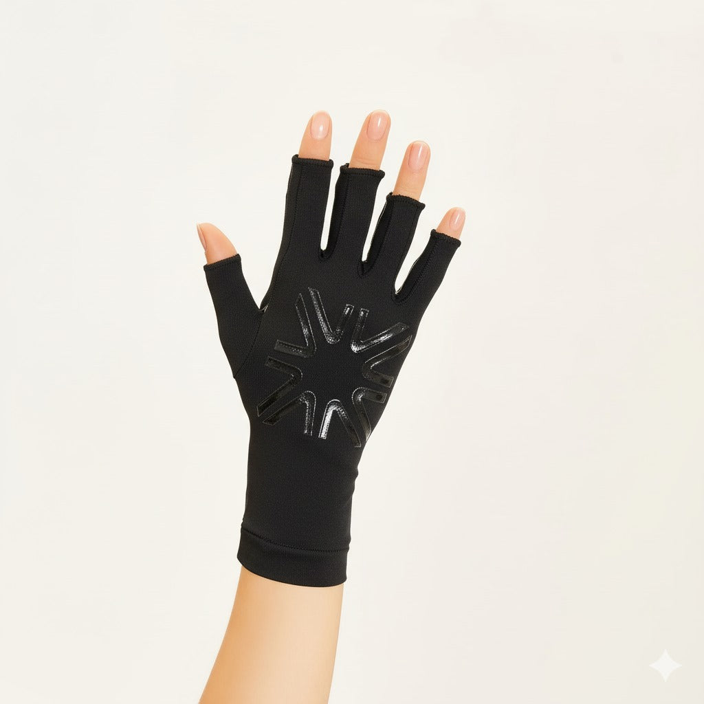 Guantes UV dedos largos con protección solar - Negro