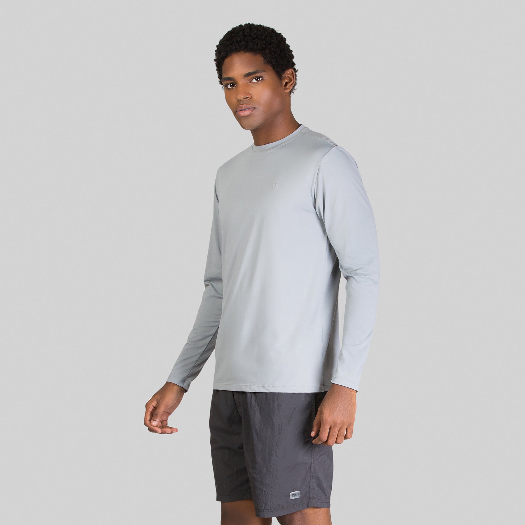 Camiseta UV Masculina con protección solar Uvpro - Gris