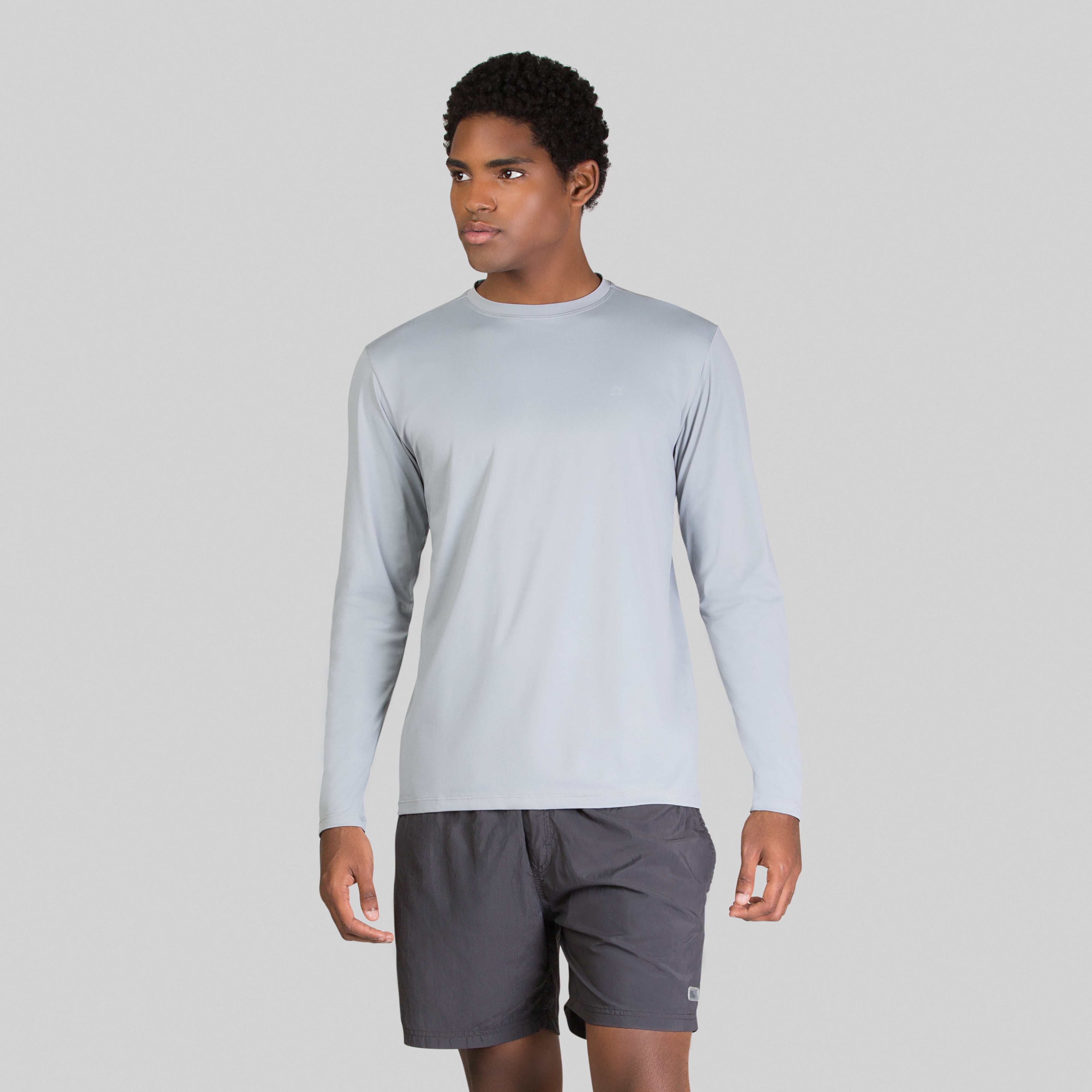 Camiseta UV Masculina con protección solar Uvpro - Gris