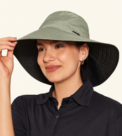 Sombrero UV con protección solar Reversible San Diego - Negro/Kaki Salvia