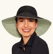 Sombrero UV con protección solar Reversible San Diego - Negro/Kaki Salvia