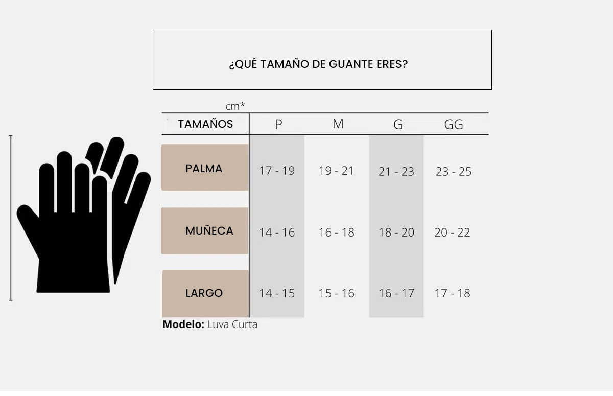 Guantes cortos unisex Beige
