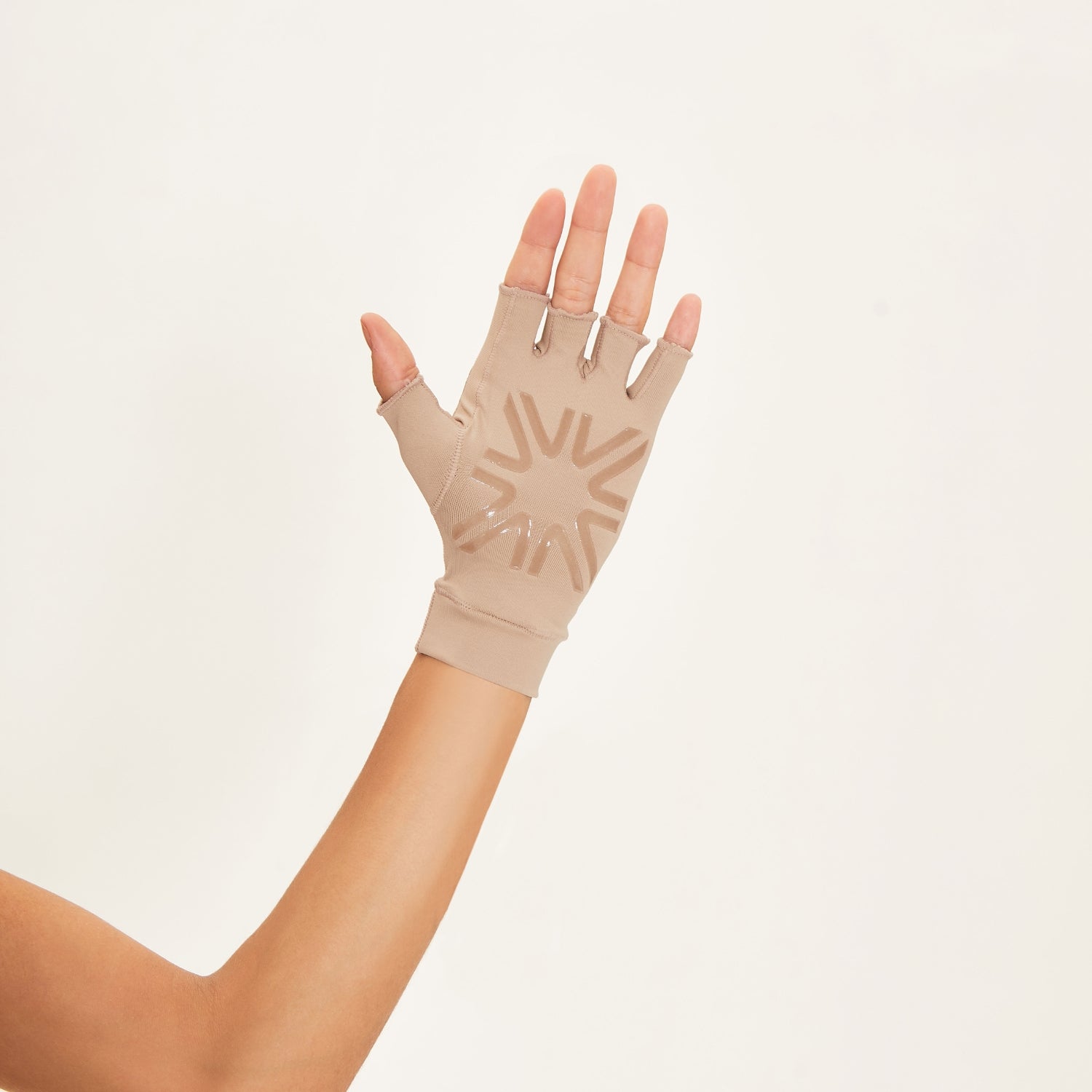 Guantes UV cortos con protección solar - Chocolate