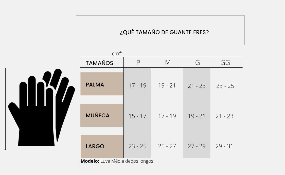 Guantes UV dedos largos con protección solar - Beige