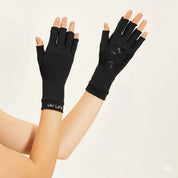 Guantes UV dedos largos con protección solar - Negro