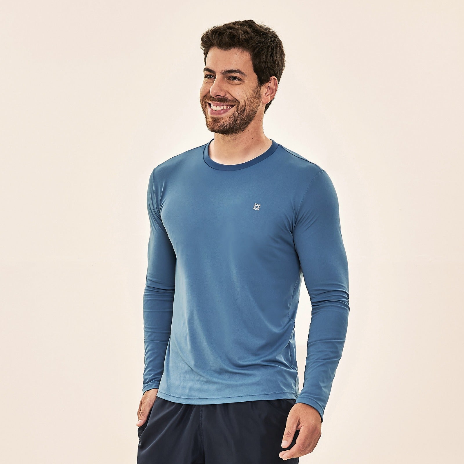 Camiseta UV Masculina con protección solar Uvpro - Acero