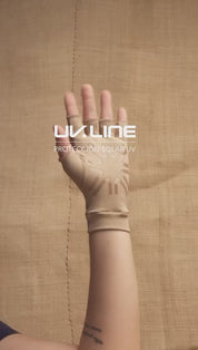 Guantes UV dedos largos con protección solar - Beige
