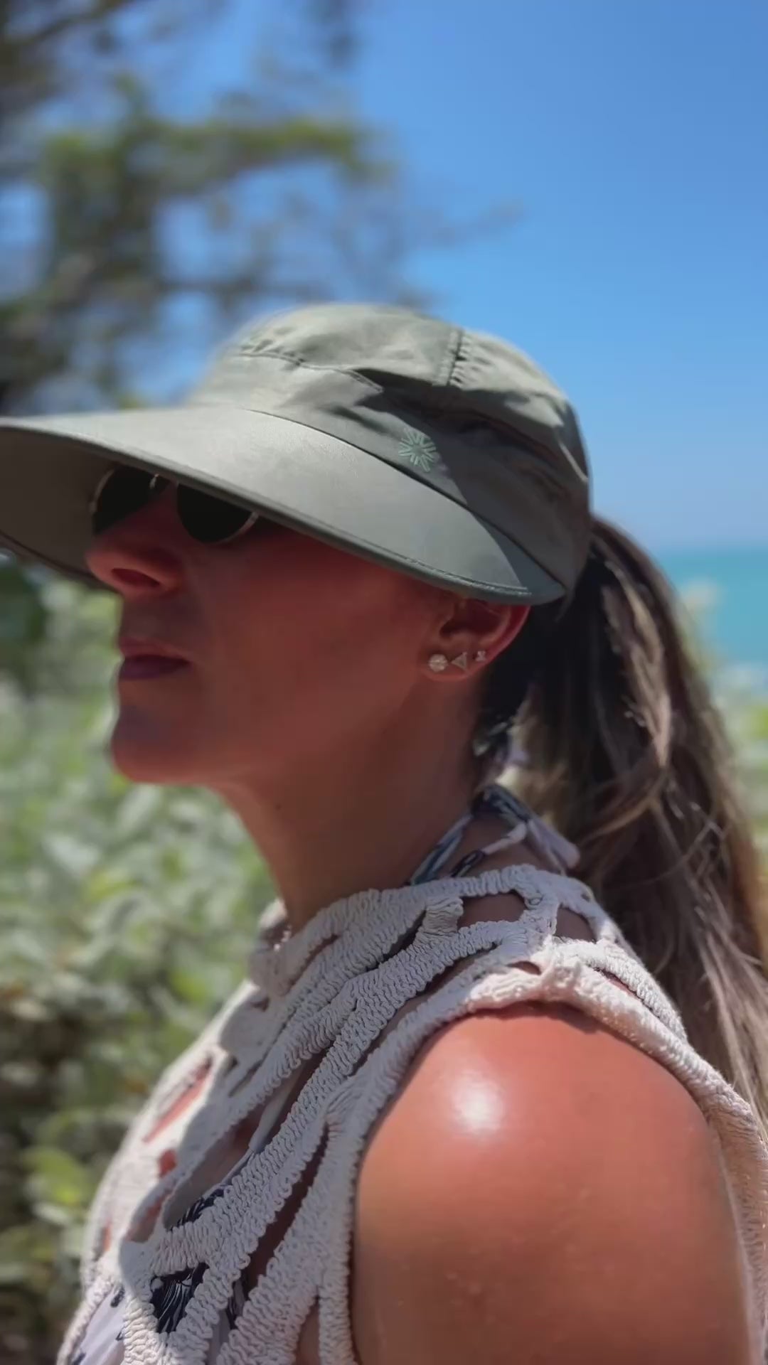 Visera UV con protección solar Niza - Verde militar