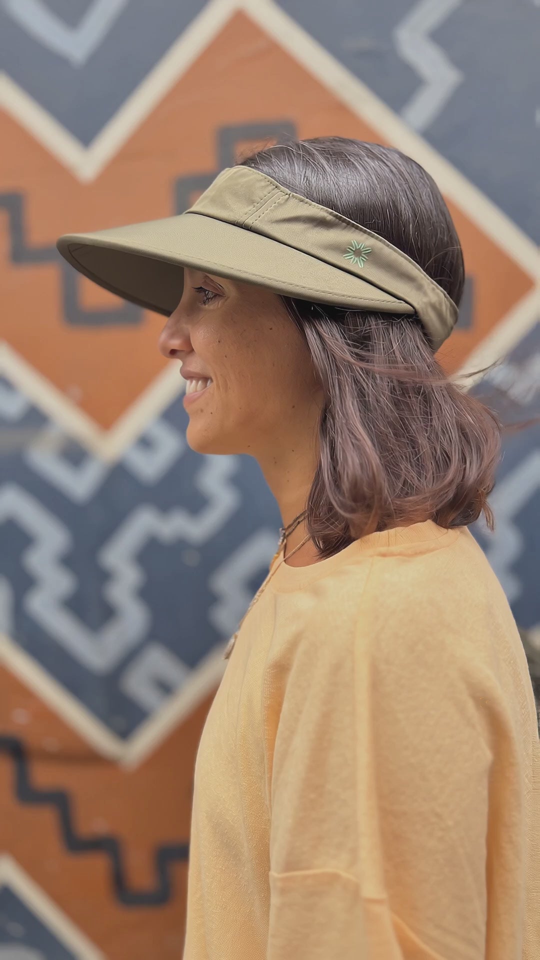 Visera UV con protección solar Leblon - Verde Militar