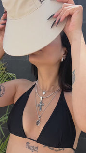 Visera UV con protección solar Capri - Negro